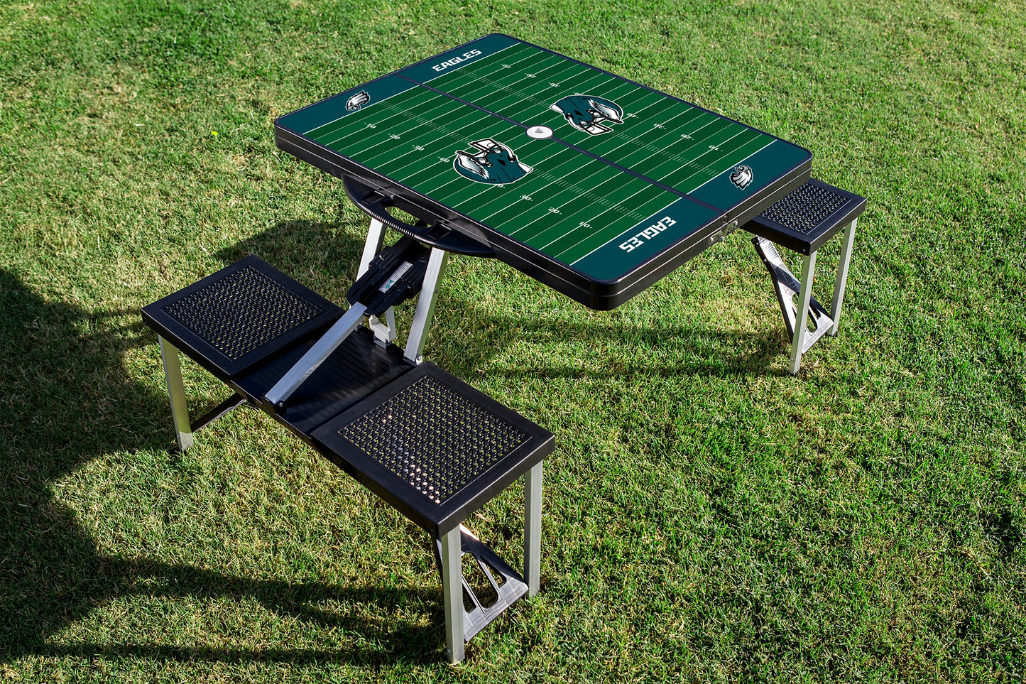 Philadelphia Eagles Football Field - Picnic Table Portable Folding Table with Seats