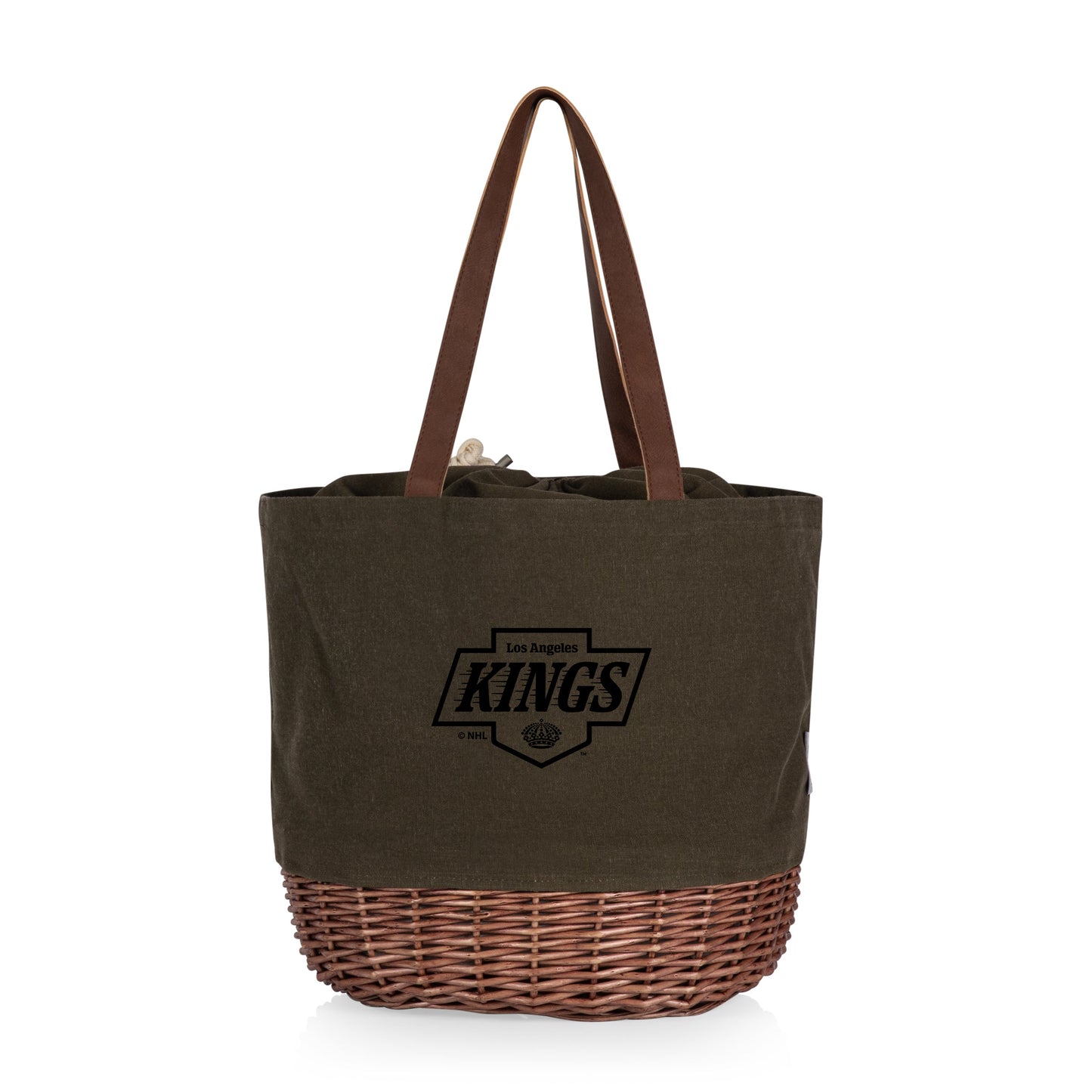 Los Angeles Kings - Coronado Canvas and Willow Basket Tote
