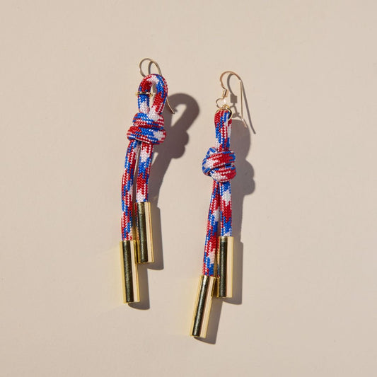 Red, White & Blue Denver Cord Earrings