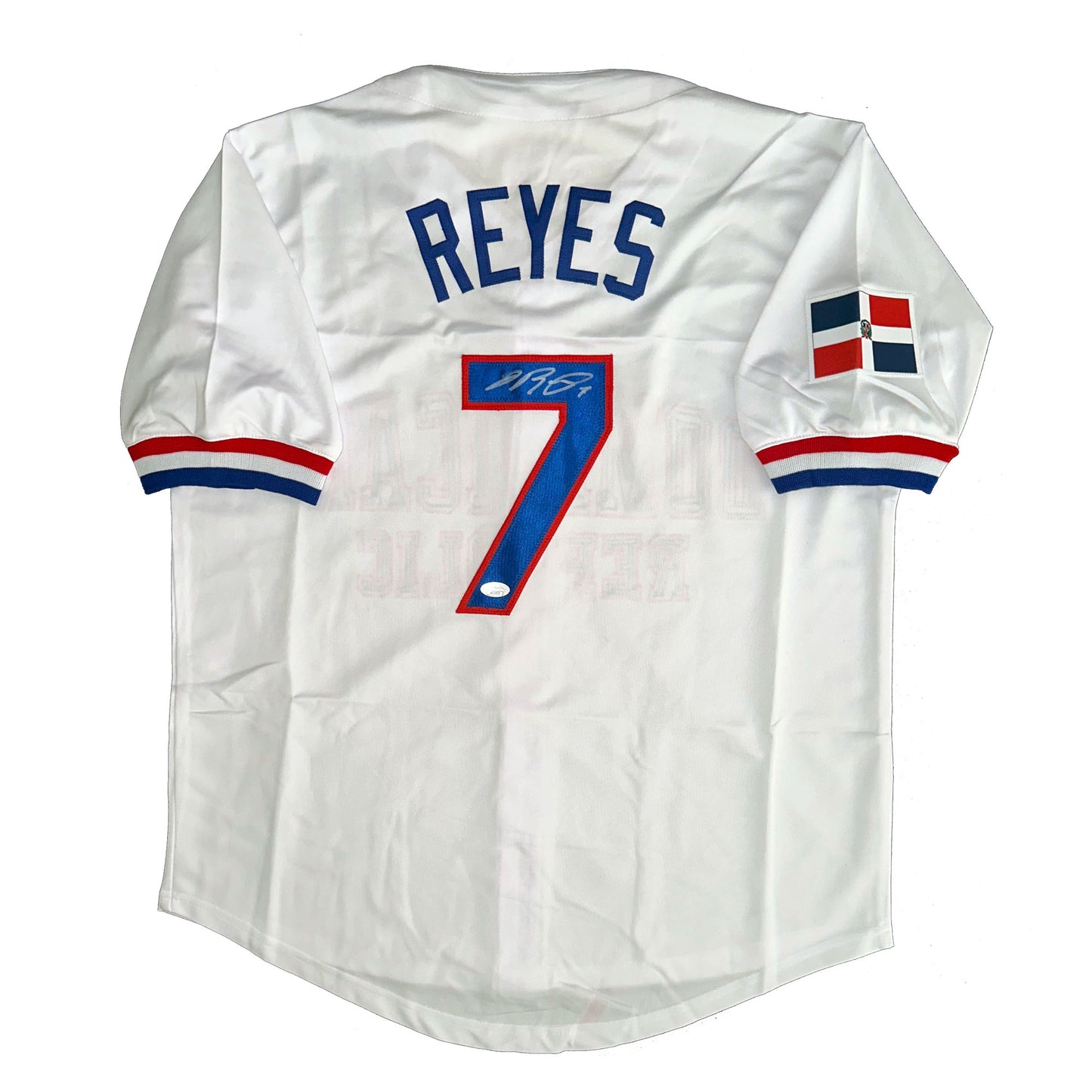 Jose Reyes Autographed Custom WBC Dominican Republic Jersey JSA COA