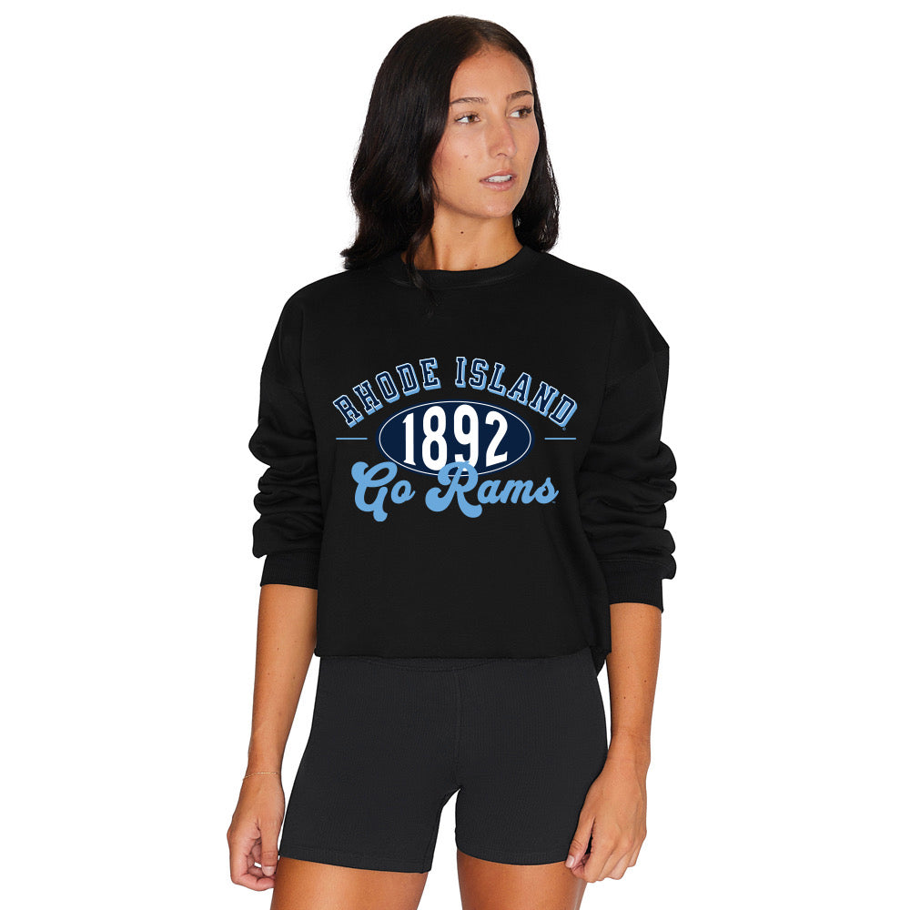 Rhode Island Rams 1892 Black Crewneck