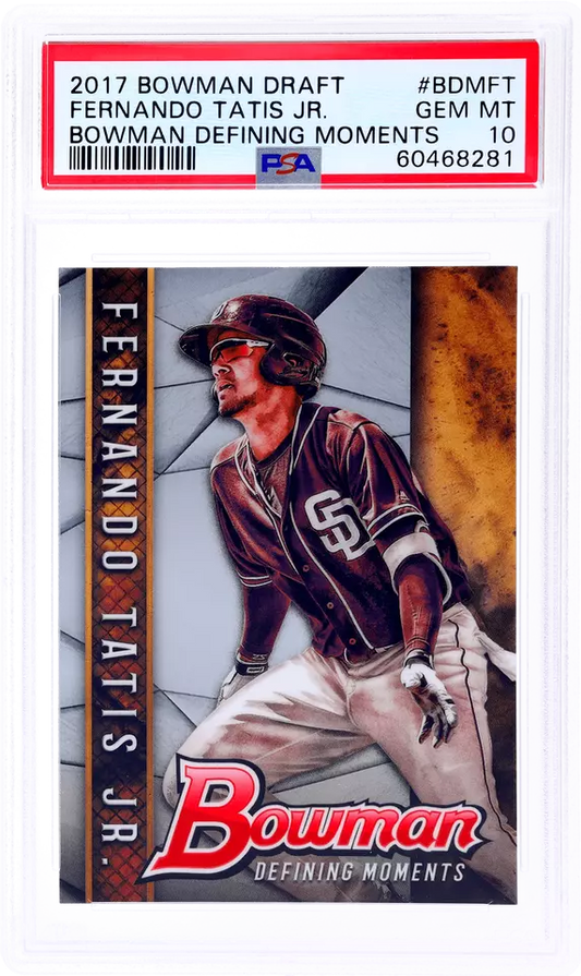 Graded 2017 Topps Bowman Draft Fernando Tatis Jr. #BDMFT Bowman Defining Moments Rookie RC Baseball Card PSA 10 Gem Mint
