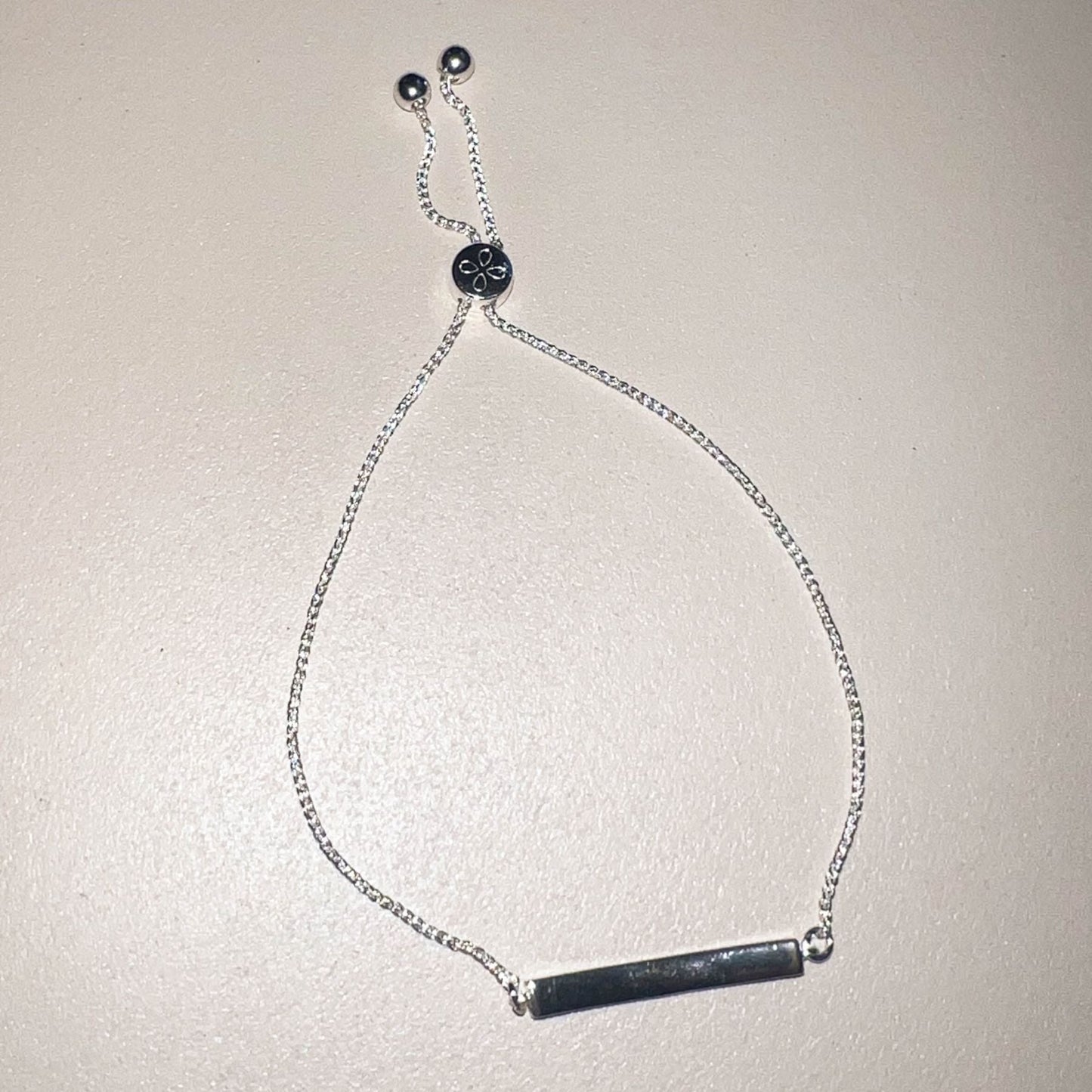 Silver Bar Bolo Bracelet