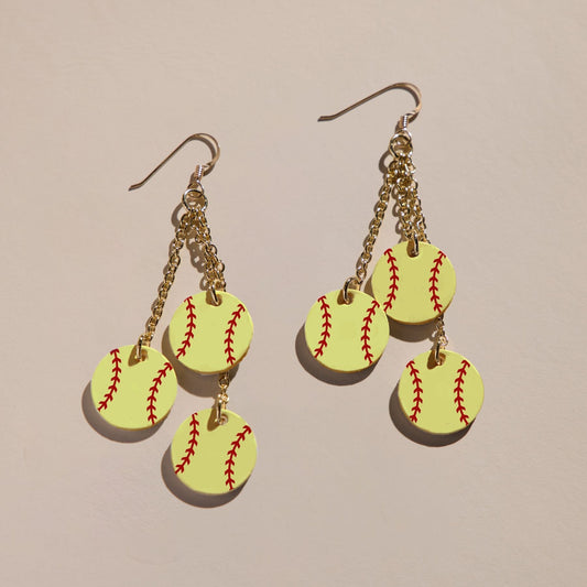 Slugger Softball Earrings