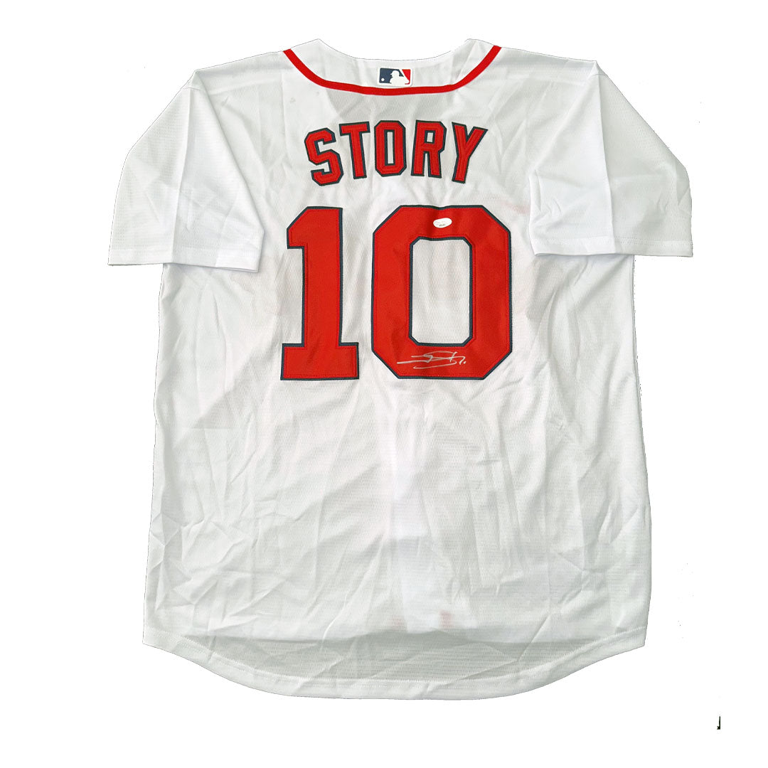 Trevor Story Autographed Boston Red Sox Jersey JSA COA Home Fenway Park!