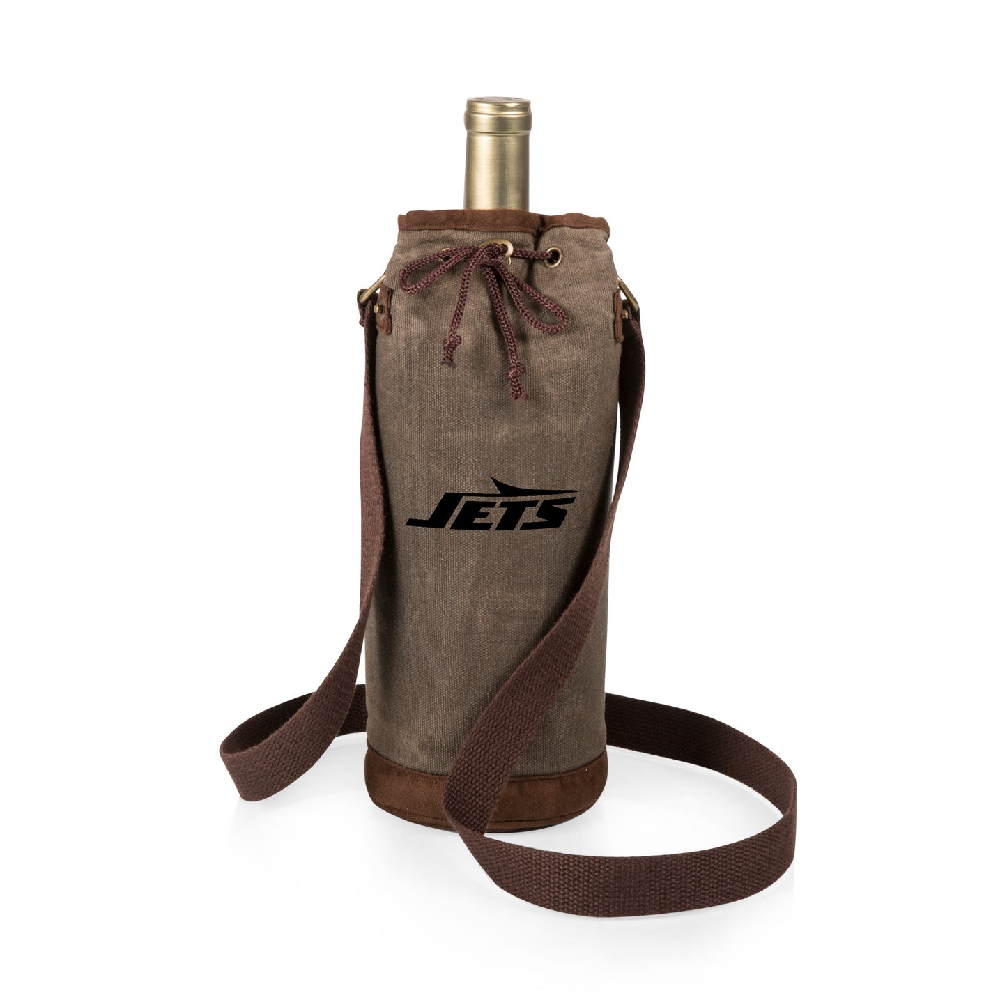 New York Jets - Waxed Canvas Wine Tote