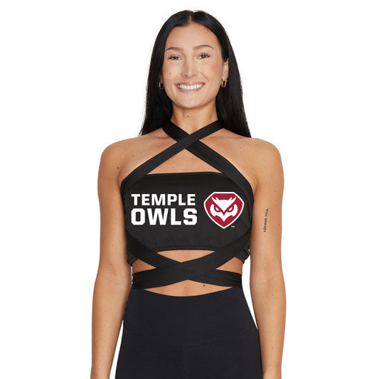Temple Owls Black Multi Way Bandeau Top