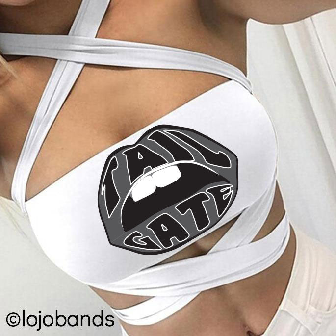 Tailgate Lips White Multiway Bandeau