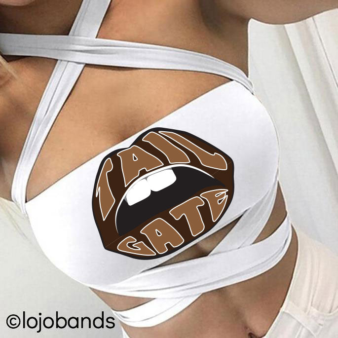 Tailgate Lips White Multiway Bandeau