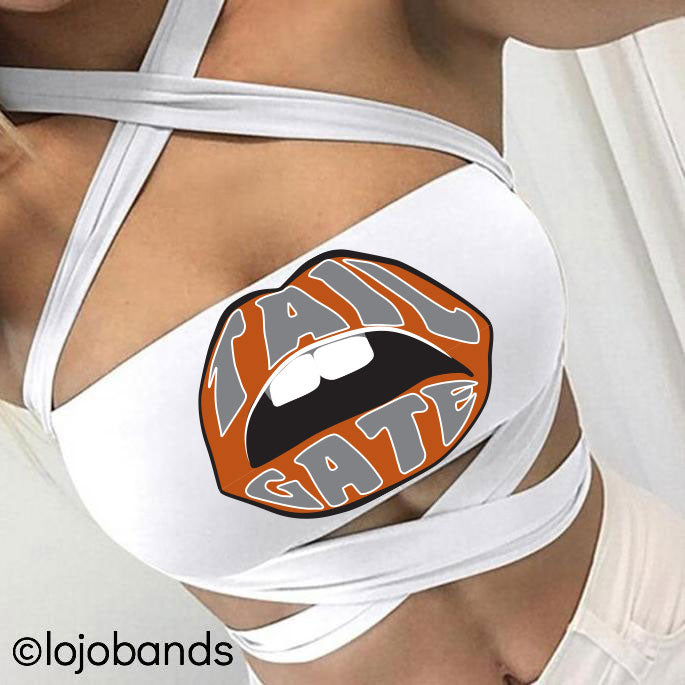 Tailgate Lips White Multiway Bandeau