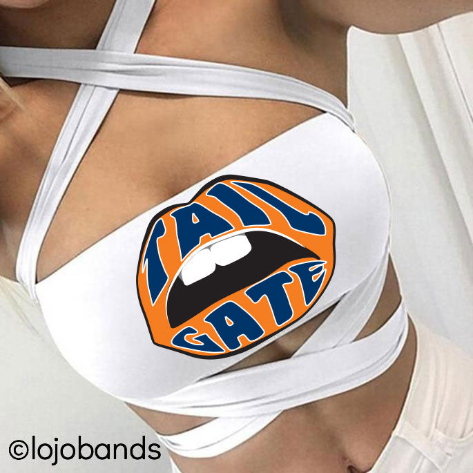 Tailgate Lips White Multiway Bandeau
