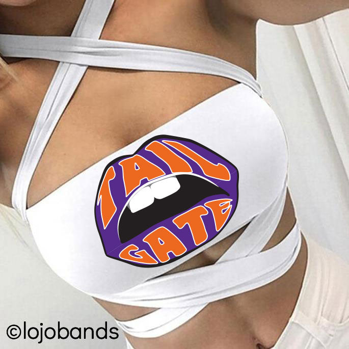 Tailgate Lips White Multiway Bandeau