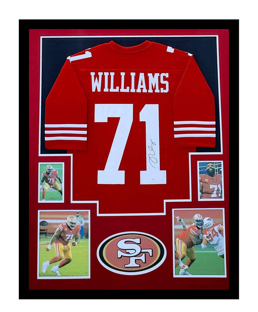 Trent Williams Autographed San Francisco 49ers Jersey Framed 35x43 JSA COA