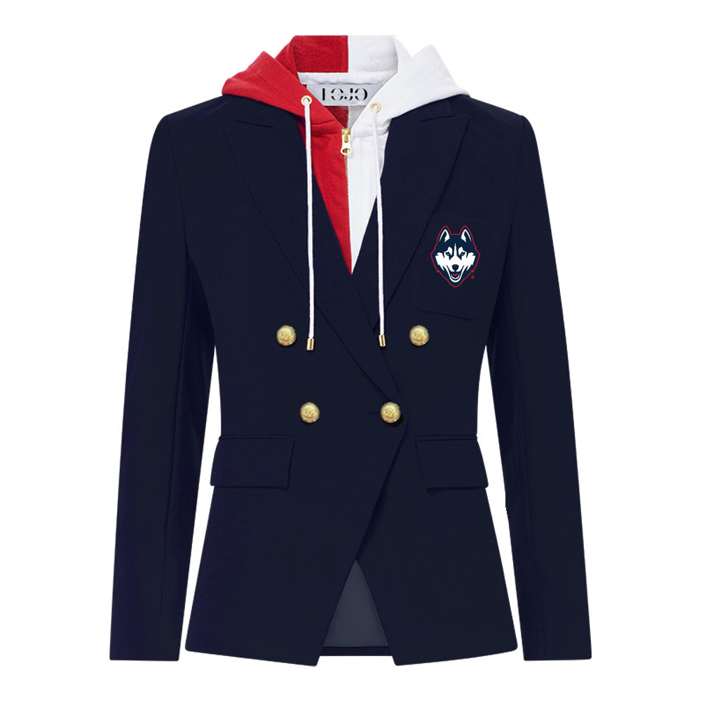 UConn Hooded Blazer Jacket