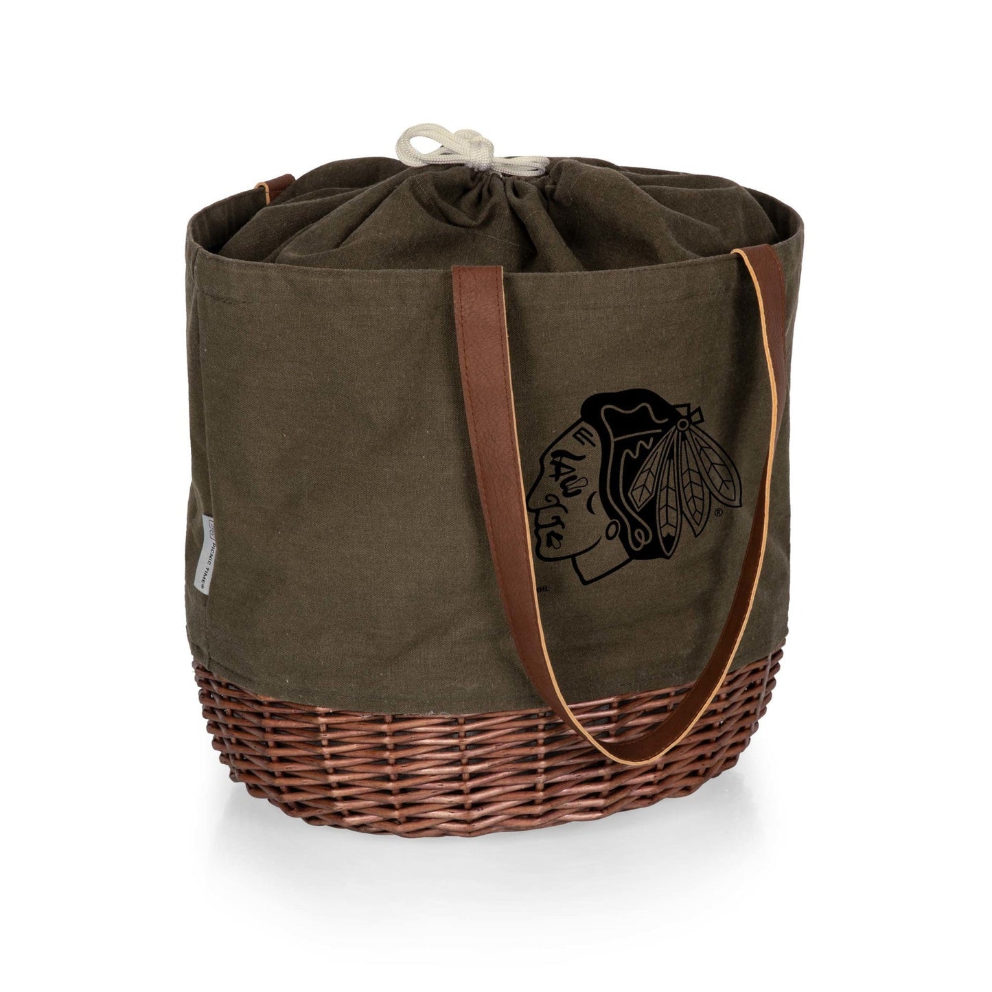 Chicago Blackhawks - Coronado Canvas and Willow Basket Tote