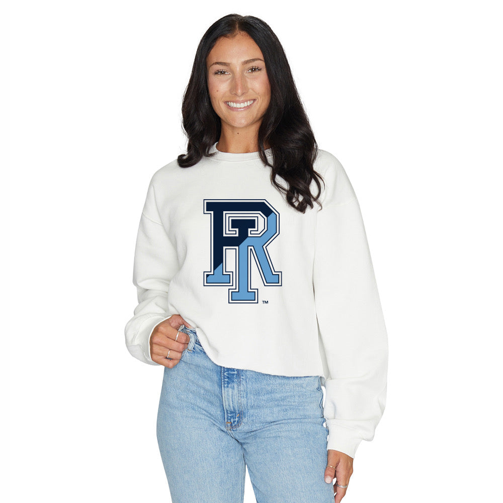Rhode Island Rams Signature White Crewneck