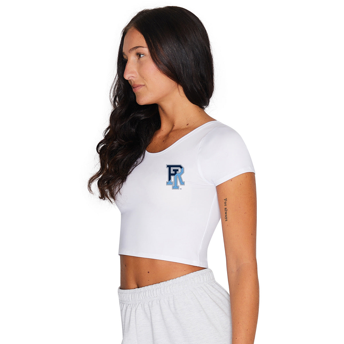 Rhode Island Rams White Babydoll Tee
