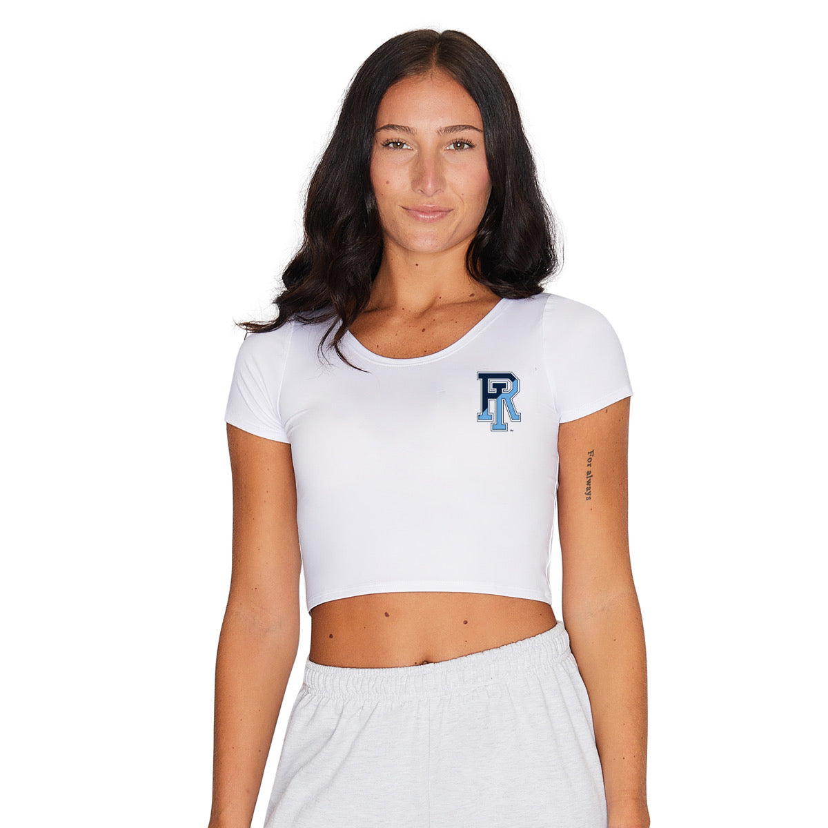 Rhode Island Rams White Babydoll Tee