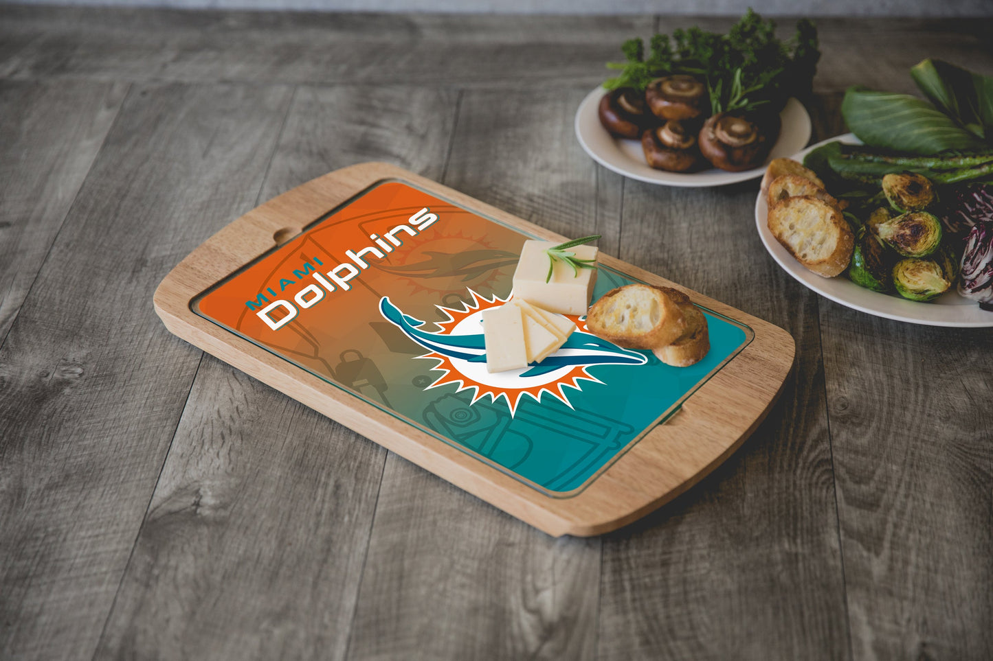 Miami Dolphins - Billboard Glass Top Serving Tray
