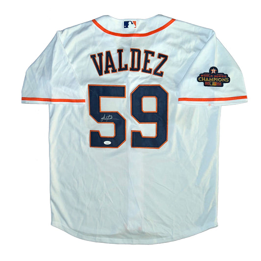 Framber Valdez Autographed Houston Astros Jersey JSA COA World Series Champs