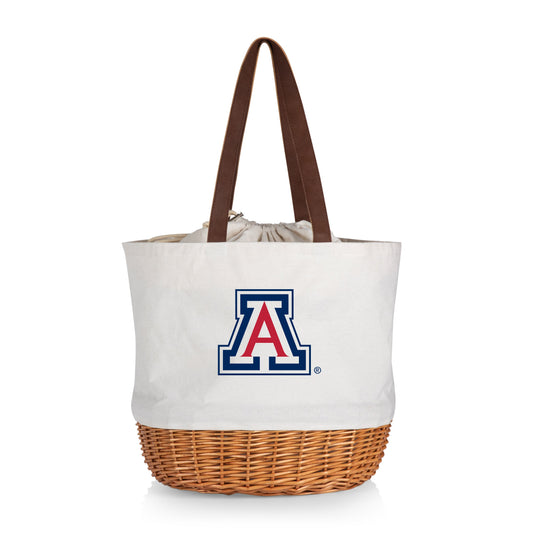 Arizona Wildcats - Coronado Canvas and Willow Basket Tote