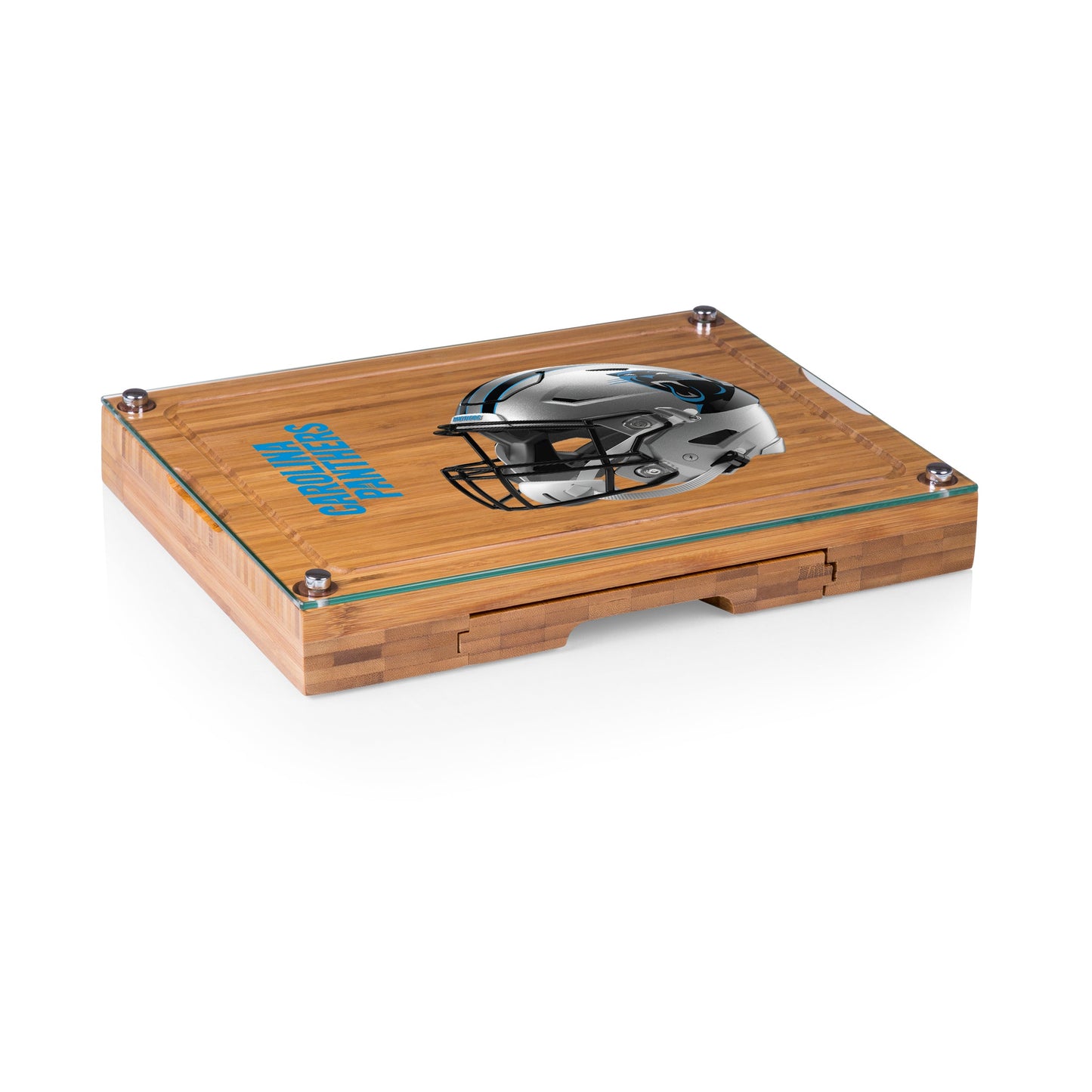 Carolina Panthers - Concerto Glass Top Cheese Cutting Board & Tools Set