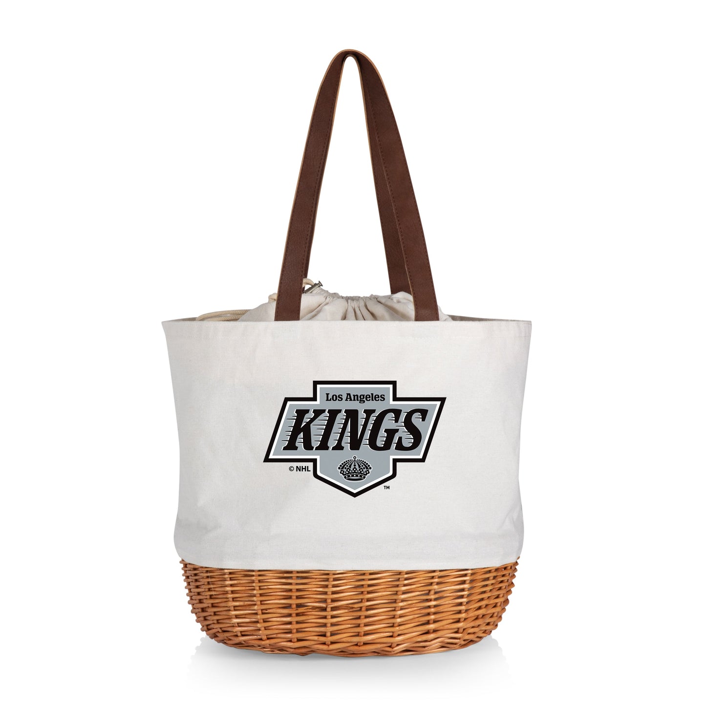 Los Angeles Kings - Coronado Canvas and Willow Basket Tote