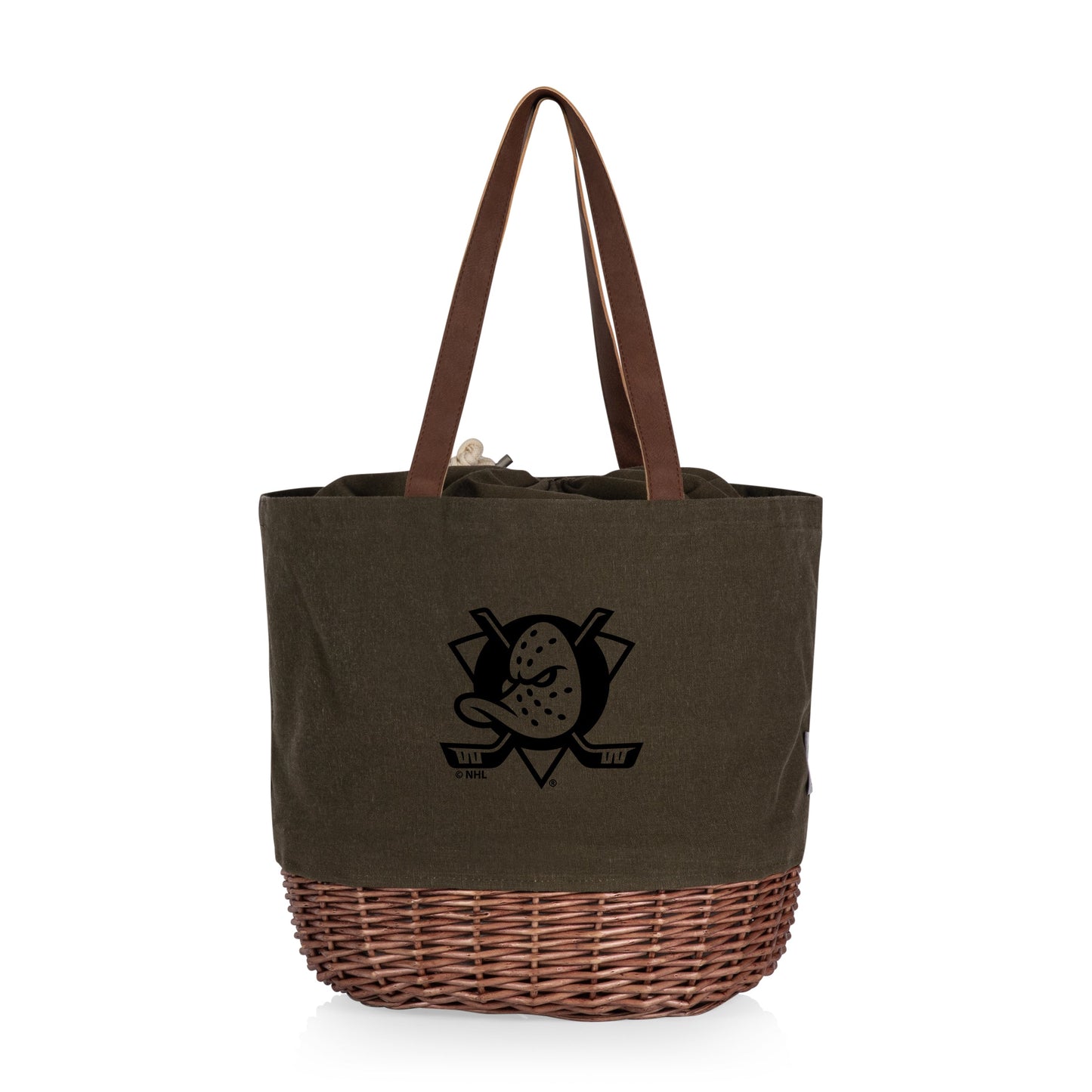 Anaheim Ducks - Coronado Canvas and Willow Basket Tote