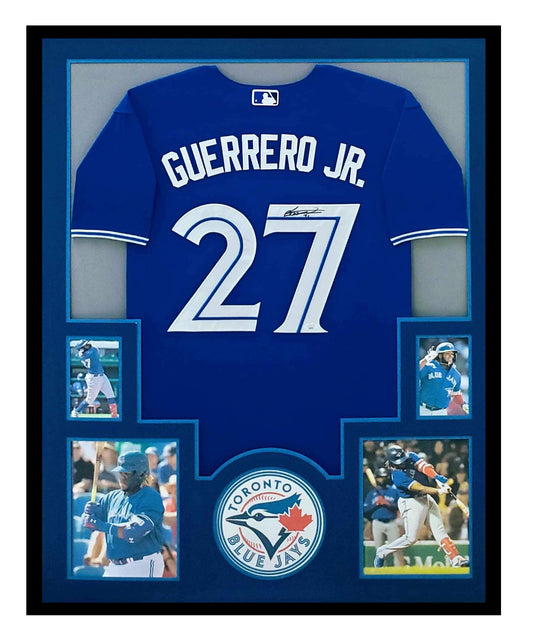 Vladimir Guerrero Jr Autographed Jersey Framed Toronto Blue Jays 35x43 JSA COA