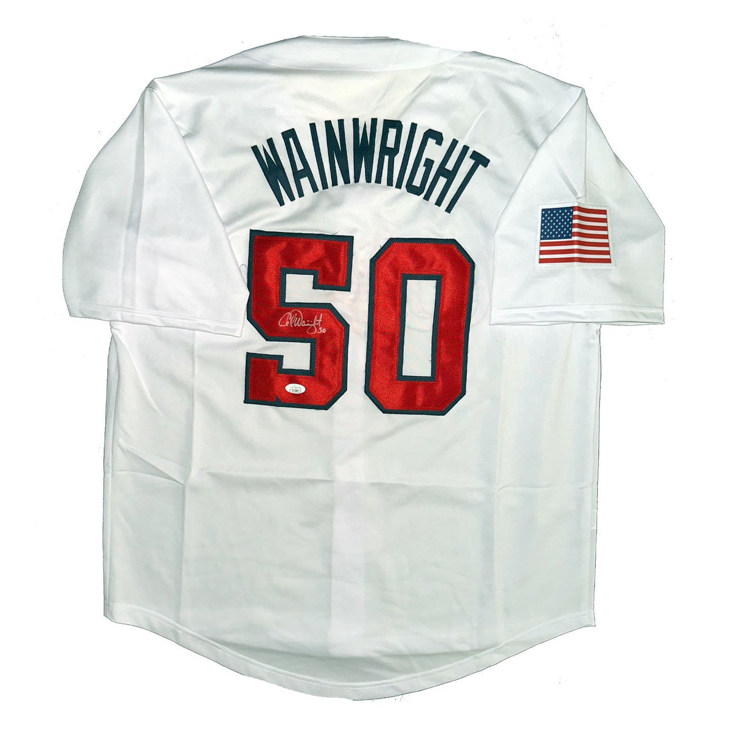 Adam Wainwright Team USA WBC Autographed Jersey JSA COA St. Louis Cardinals