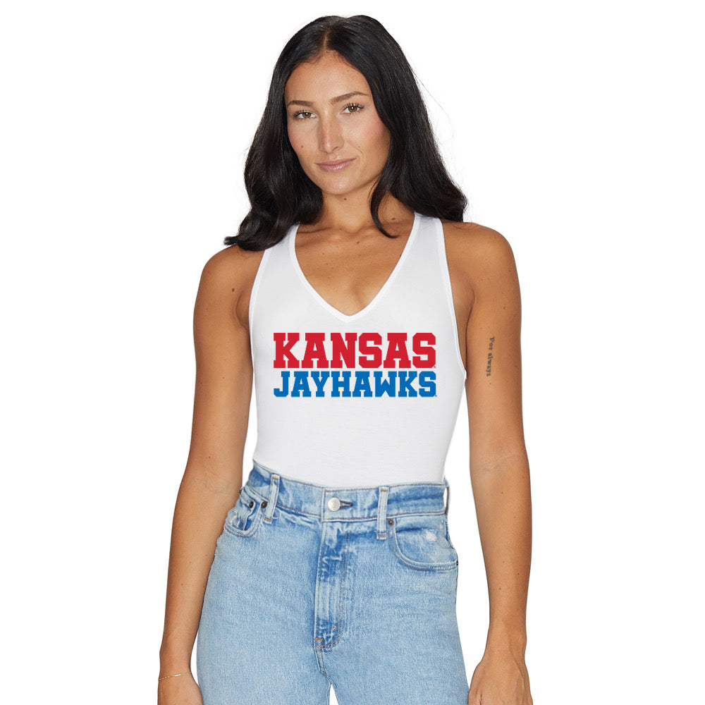 Kansas Jayhawks White Bodysuit