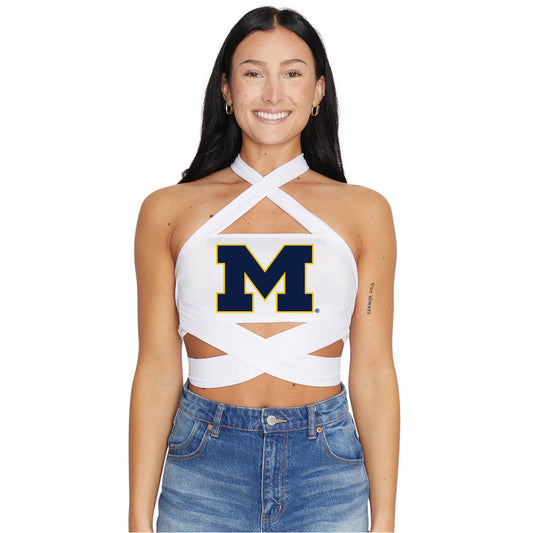 University of Michigan White Way Bandeau Top