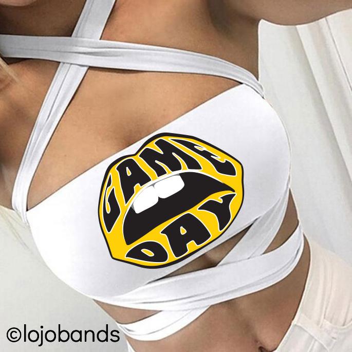 Black & Yellow Game Day White Multiway Bandeau