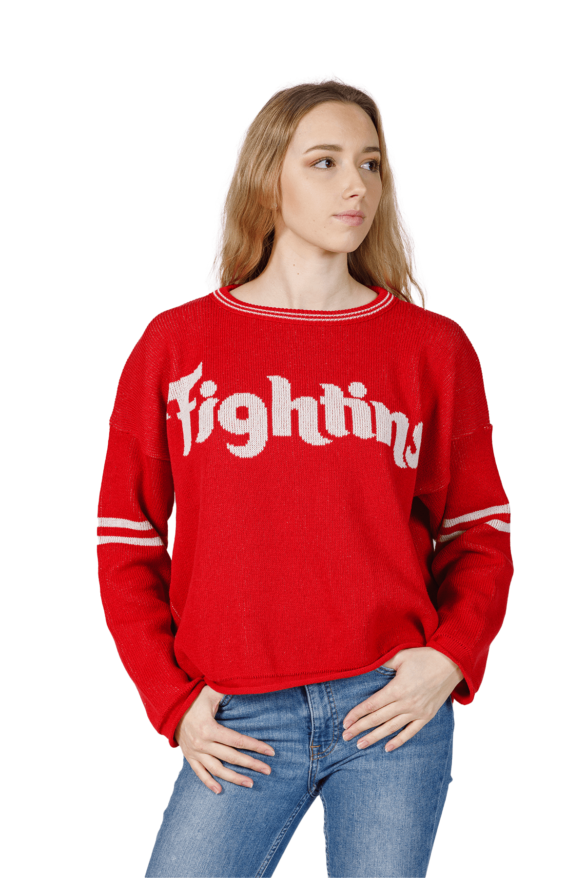 Women's Fightins Knit Cropped Crew