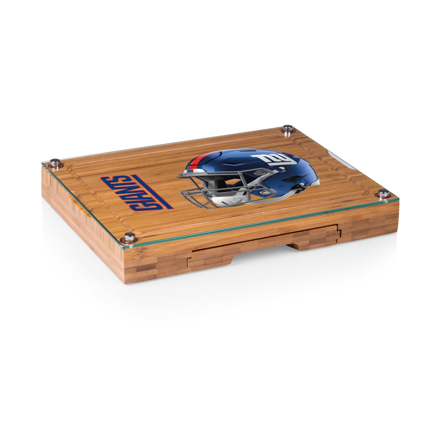 New York Giants - Concerto Glass Top Cheese Cutting Board & Tools Set