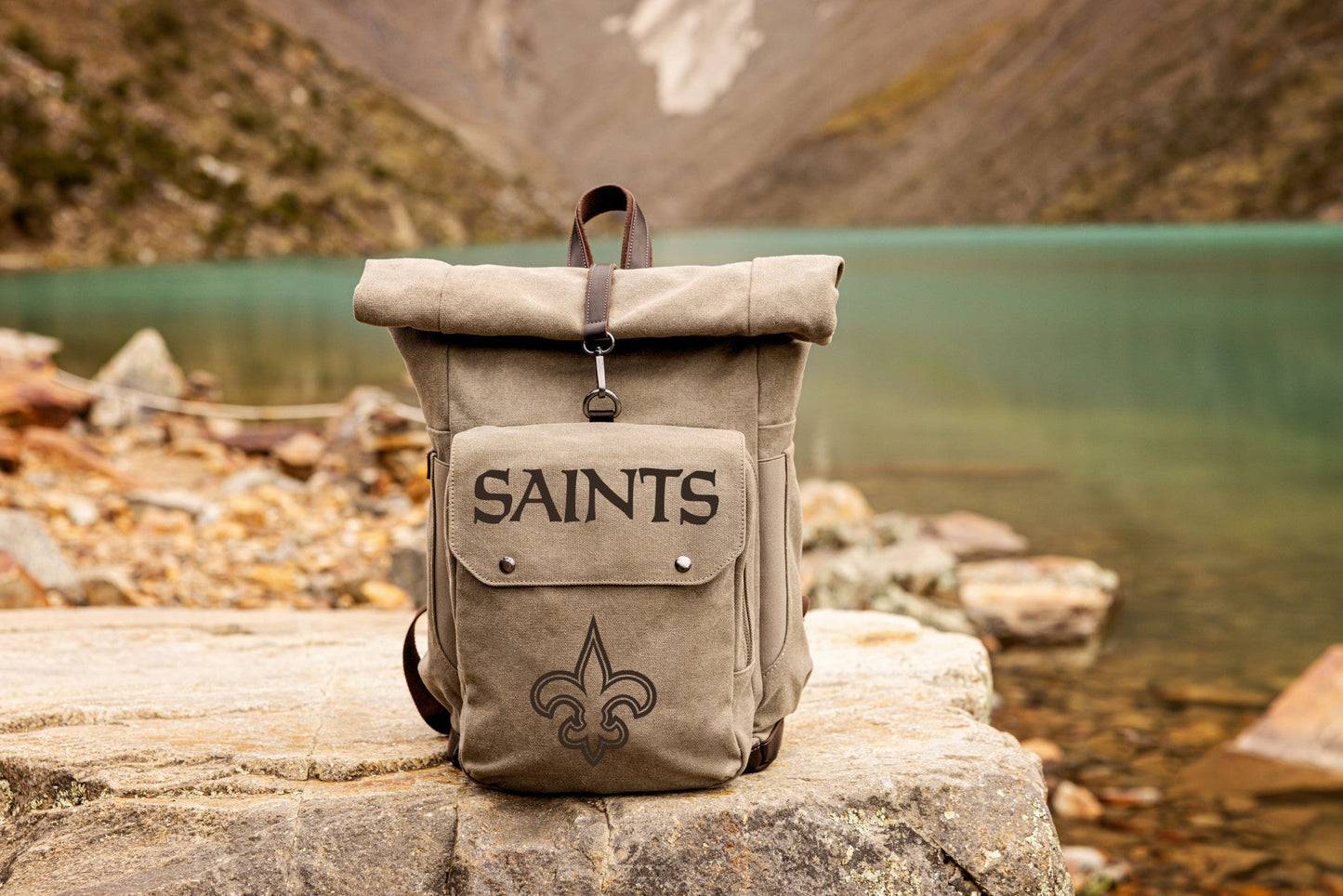 New Orleans Saints - Carmel Roll Top Picnic Backpack Cooler