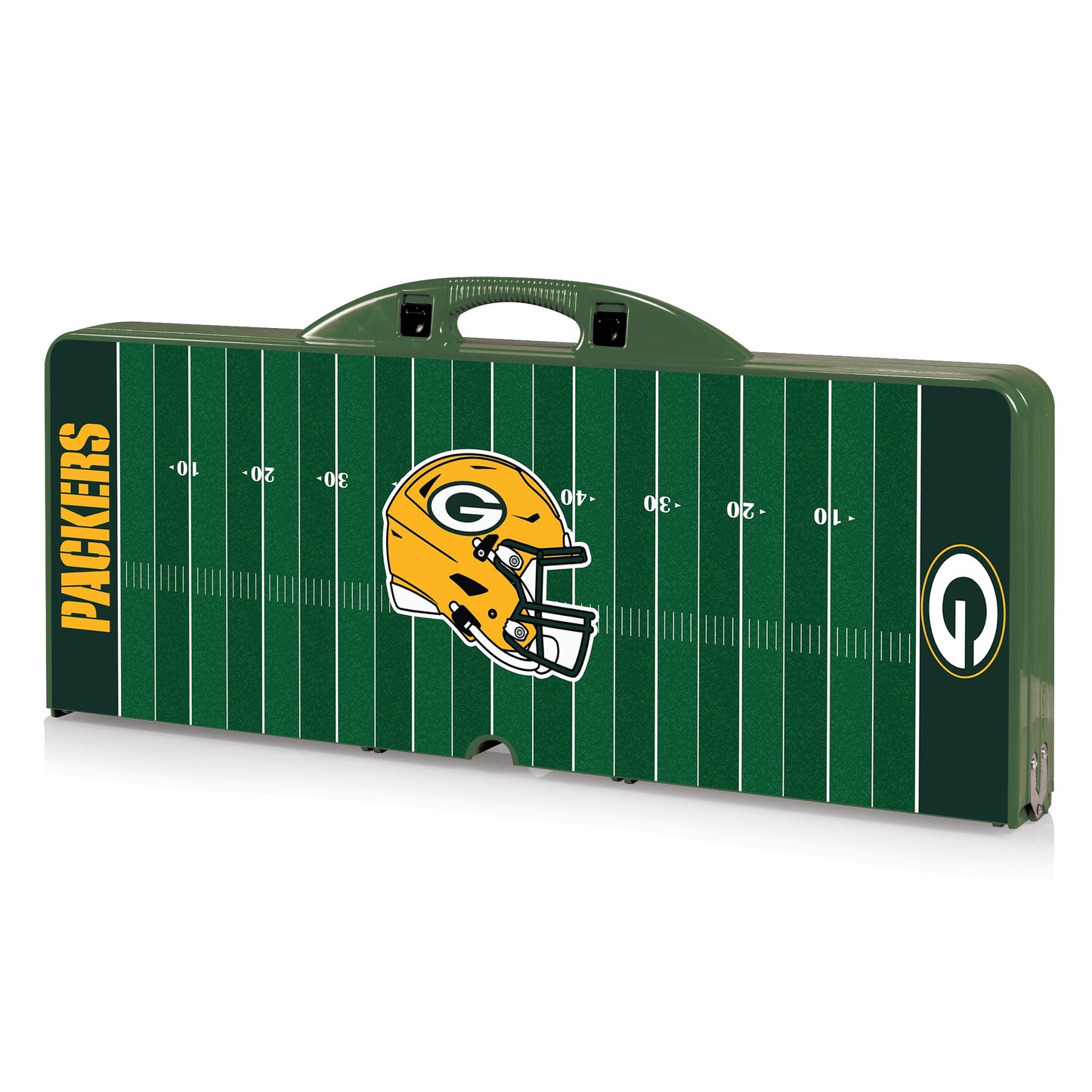 Green Bay Packers Football Field - Picnic Table Portable Folding Table with Seats