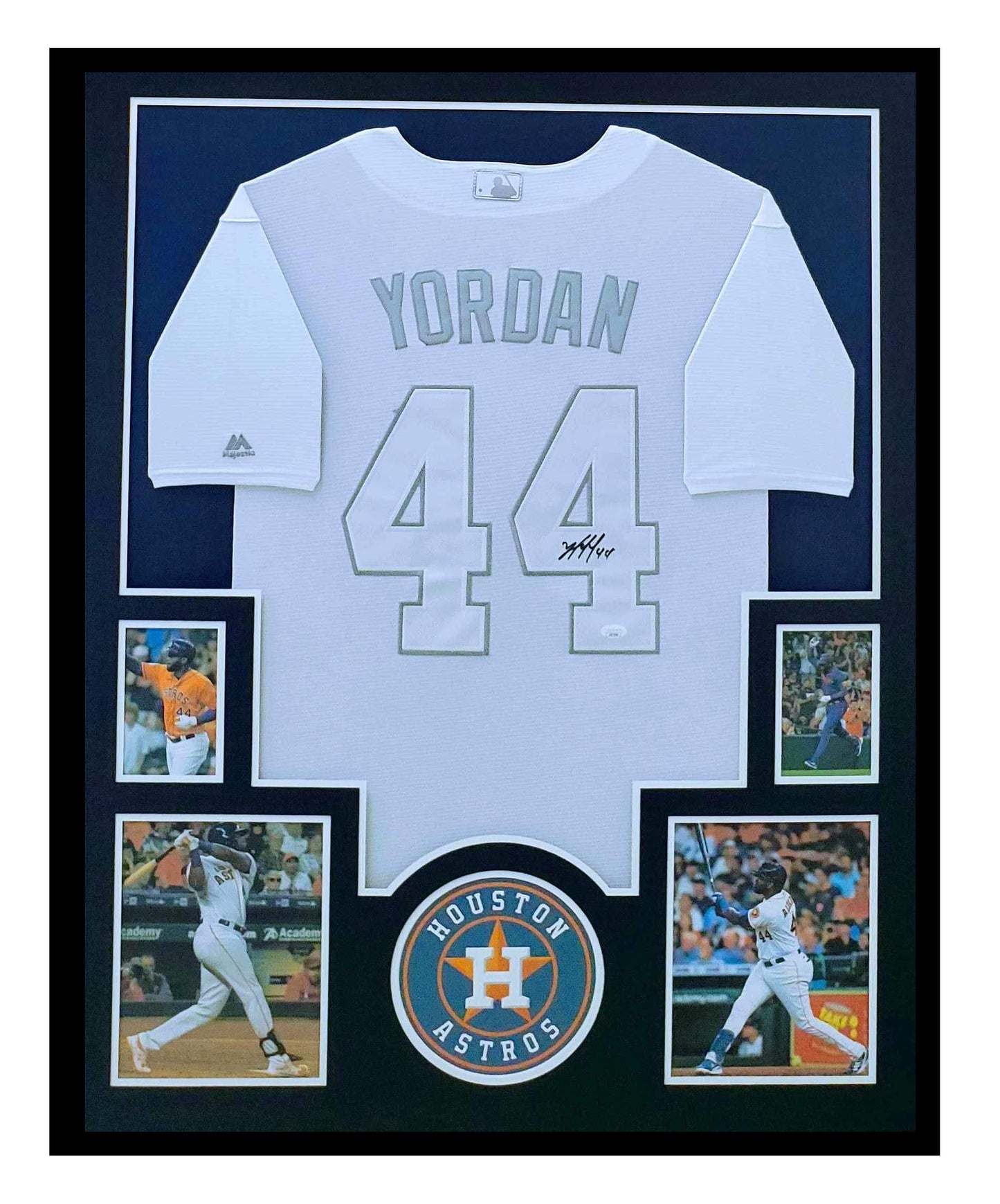 Yordan Alvarez Autographed Jersey Framed Houston Astros 35x43 JSA COA