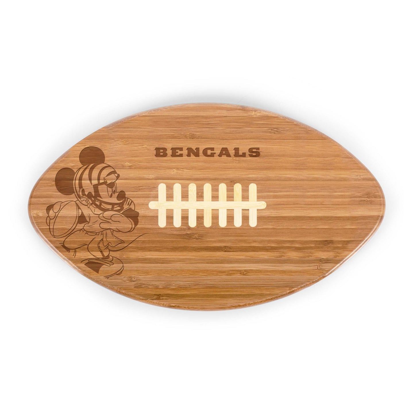 Cincinnati Bengals Mickey Mouse - Touchdown! Football Cutting Board & Serving Tray